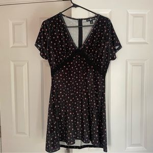 Daisy Street Velvet Floral Mini Dress